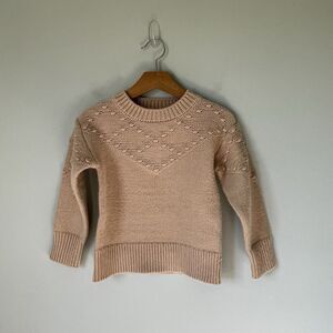 Rylee & Cru Crewneck Details Sweater Mauve Pink Girls Kids Size 4-5y
